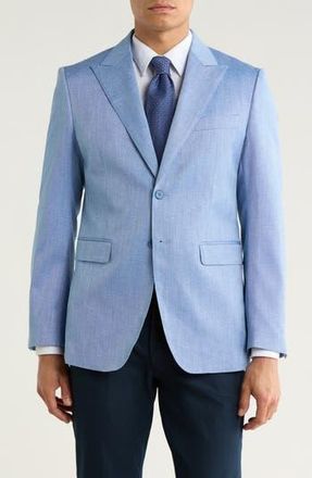 Elie Tahari Textured Woven Sportcoat in Blue Denim at Nordstrom Rack, Size Xx-Large