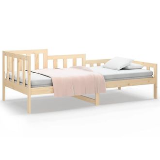 Berkfield Home Day Bed 90x200 cm Solid Wood Pine in Light Tan