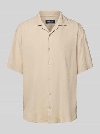 Mc Neal Loose Fit Freizeithemd aus Leinen-Viskose-Mix in Beige, Gr&ouml;&szlig;e S