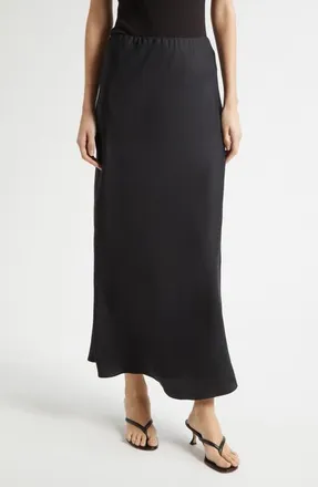 Toccin Heidi Silk Slip Skirt in Jet at Nordstrom, Size 10