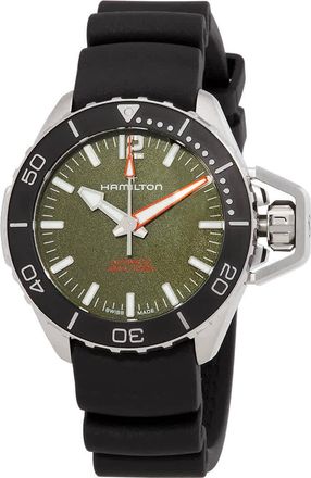 Hamilton Khaki Navy Frogman Automatic Green Dial Mens Watch H77455360