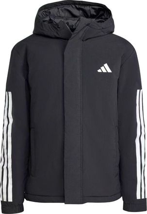 adidas Climawarm 3-Stripes Insulated Hooded Jacket Black White JY8303