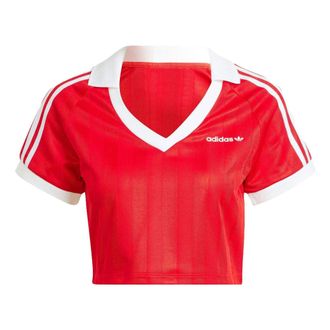 adidas (WMNS) adidas Football Crop Top Red IR9778