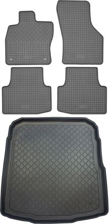 OEM Volkswagen Passat B8 Suv (5 Puertas) A Partir De Diciembre De 2014: Juego De Alfombrillas De Goma Para Coche + Alfombrilla Para Maletero