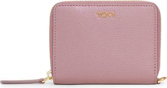 Tumi Trifold Leather Zip Wallet in Pearl Pink at Nordstrom