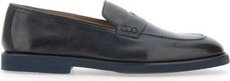 Doucal's Triumph Smooth Leather Loafers - Heren - Loafers - Blauw - 43 1/2 EU - Leer - Schoenen