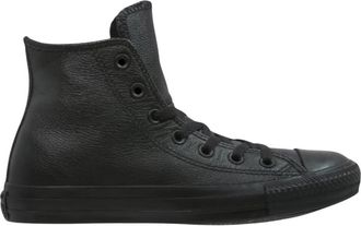 Converse Leren Hi-Top Sneakers Rubberen Zool - Heren - Sneakers - Zwart - 36 1/2 EU - Schoenen