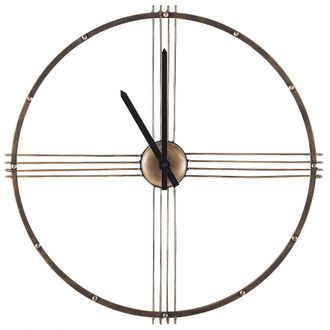 Beliani Reloj De Pared Redondo Marco De Hierro Dorado Sin N&uacute;meros 50 Cm Estilo Minimalista Ascona