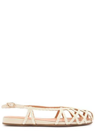Ancient Greek Sandals Kardia Raffia Sandals - Cream - 36 (IT36/ UK3)