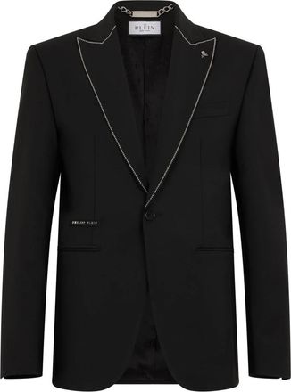 Philipp Plein Wol Blazer - Heren - Blazers - Zwart - XL - Wol - Jassen