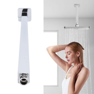 Infinite [soporte De Ducha Para Cabezal De Ducha De Lluvia Cuadrado] - Brazo Recto De Acero Inoxidable De 51 Cm De Largo - Montaje Empotrado Multifuncional Par