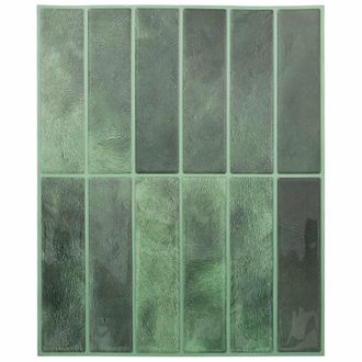 vidaXL Azulejo Rectangular 10 Pcs Verde Oscuro 29 X 23 X 0,08 Cm Vidaxl