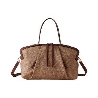 Borbonese Handbags, female, Brown, Size: ONE SIZE Bauletto Frame