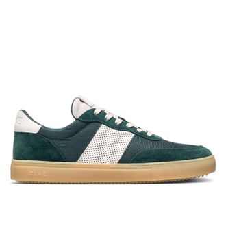 Clae Mens Davis Sneaker In Pine Needle Off White