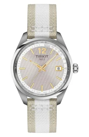 Tissot PR 100 Cycling Webbing Strap Watch, 34mm in Grey at Nordstrom