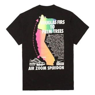 Nike x Stussy Crossover Logo Graffiti Printing T-Shirt Black CU9256-010