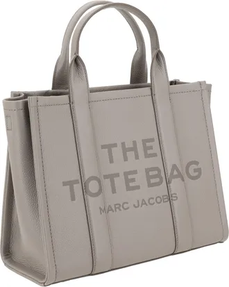 Marc Jacobs Womens The Medium Tote Handbag Cement Calf Leather Bos Taurus Handbags Hand Bags