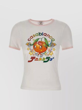 Casablanca mascot ringer cotton t-shirt