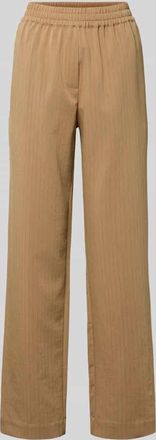 Essentiel Wide Leg Stoffhose aus Viskose-Mix Modell JINOU in Mittelbraun, Gr&ouml;&szlig;e 34