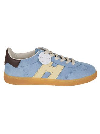 Hogan Low-Top Light Blue Sneakers with Amber Rubber Sole