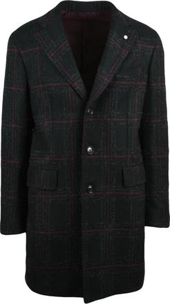 L.B.M. 1911 Cappotto - Heren - Mantel - Zwart - L - Wol - Jassen