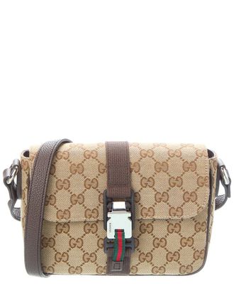 Gucci Mini Gg Canvas & Leather Shoulder Bag