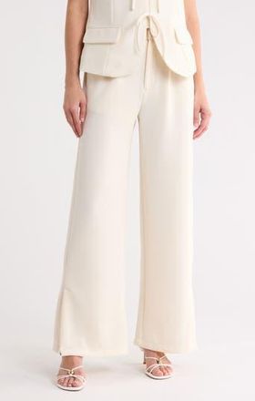 Scotch & Soda Pleated Wide Leg Pants in Whitecap Grey at Nordstrom Rack, Size X-Large