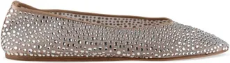 Le Monde Beryl Mesh Crystal Mary Jane Flat - Dames - Ballerinas - Beige - 35 EU - Leer - Schoenen