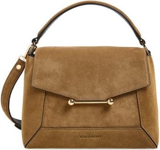 Strathberry Mosaic Suede Top Handle Bag in Toffee/espresso at Nordstrom