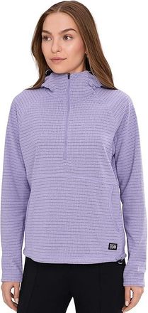 Mountain Hardwear Summit Gridtm 1/2 Zip Womens Clothing Harbor Violet : SM, Fleece/Polyester