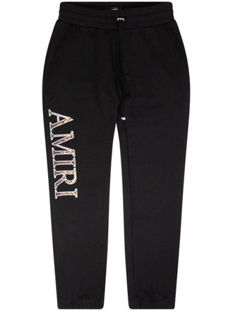 Amiri logo-print cotton track pants - Black