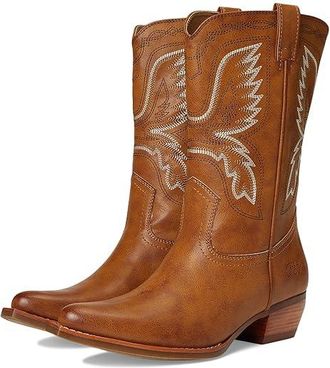 Frye and Co. Irlene Short Deco Stitch Cowboy Womens Boots Caramel : 8.5 M, Suede