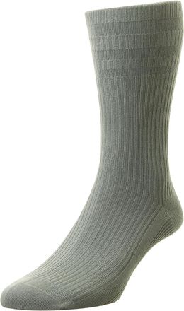 Hj Hall 1 Pair HJ Cotton Extra-Wide Softop Socks HJ191 Mid Grey 11-13