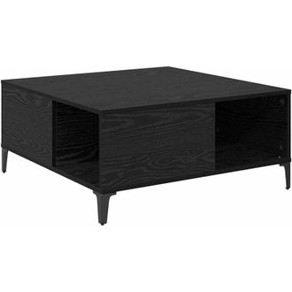 vidaXL Coffee Table Black Oak 80 x 80 x 36.5 cm Engineered Wood vidaXL