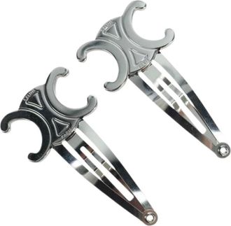 Celine Pre-owned Accessories, female, Gray, Size: ONE SIZE Pre-owned Vintage Hair Clip