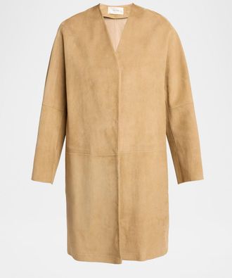 The Row Alarico Suede Open Coat