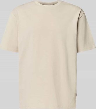 Lindbergh Lindbergh Oversized T-Shirt mit Rundhalsausschnitt in Stein, Gr&ouml;&szlig;e XXXL