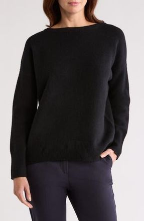 Vince Boat Neck Wool & Cashmere Pullover Sweater in Black at Nordstrom Rack, Size X-Small