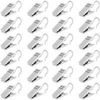 OEM 100 Clips Met&aacute;licos Para Cortinas De 3,3 Cm, Ganchos De Anillo Plateados De Acero Inoxidable Para Cortinas De Ducha Y Tarjetas Fotogr&aacute;ficas - Crezuo