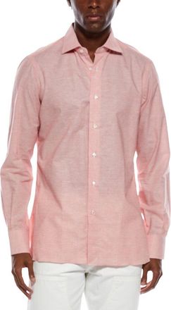 Isaia Linen-Blend Dress Shirt