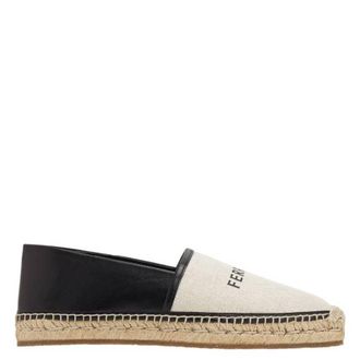 Ferragamo Soly Logo Embossed Espadrilles, Size 7 C