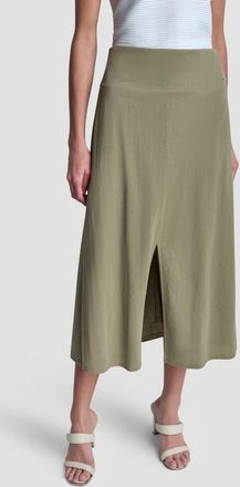 DKNY Arid A-Line Knit Midi Skirt in Fatigue at Nordstrom, Size X-Large
