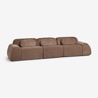 Sklum Sof&aacute; Modular De 3 Piezas En Chenilla Envasado Al Vac&iacute;o Merida Sklum