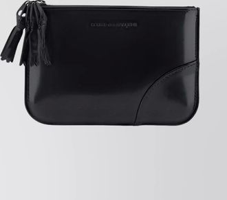 Comme Des Garçons small leather coin purse with tassel detail