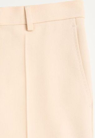 Valentino Pantalone In Gabardina Di Lana Uomo PANNA 44