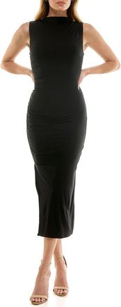 Socialite Sleeveless Ruched Maxi Dress in Black at Nordstrom Rack, Size X-Large