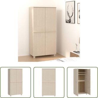 vidaXL Armadio marrone ambra - Armadio HAMAR ambra 89x50x180 cm in Legno Massello di Pino