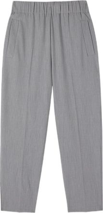 Oltre Carrot Pants - Dames - Straight fit broeken - Grijs - XS - Leer - Broeken