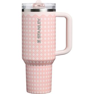 Stanley The Quencher ProTour Flip Straw 40-Ounce Tumbler in Rose Quartz Rattan at Nordstrom