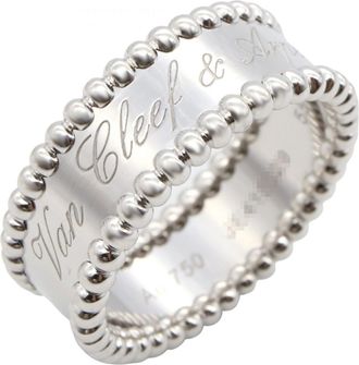 Van Cleef & Arpels Silver White Gold (18K) Band Ring (Pre-Owned)